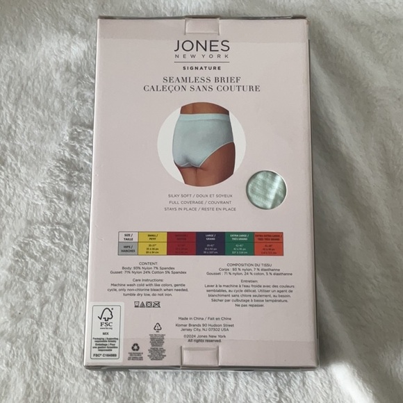 Jones New York Seamless Brief Panties - Light Blue - Picture 4 of 4
